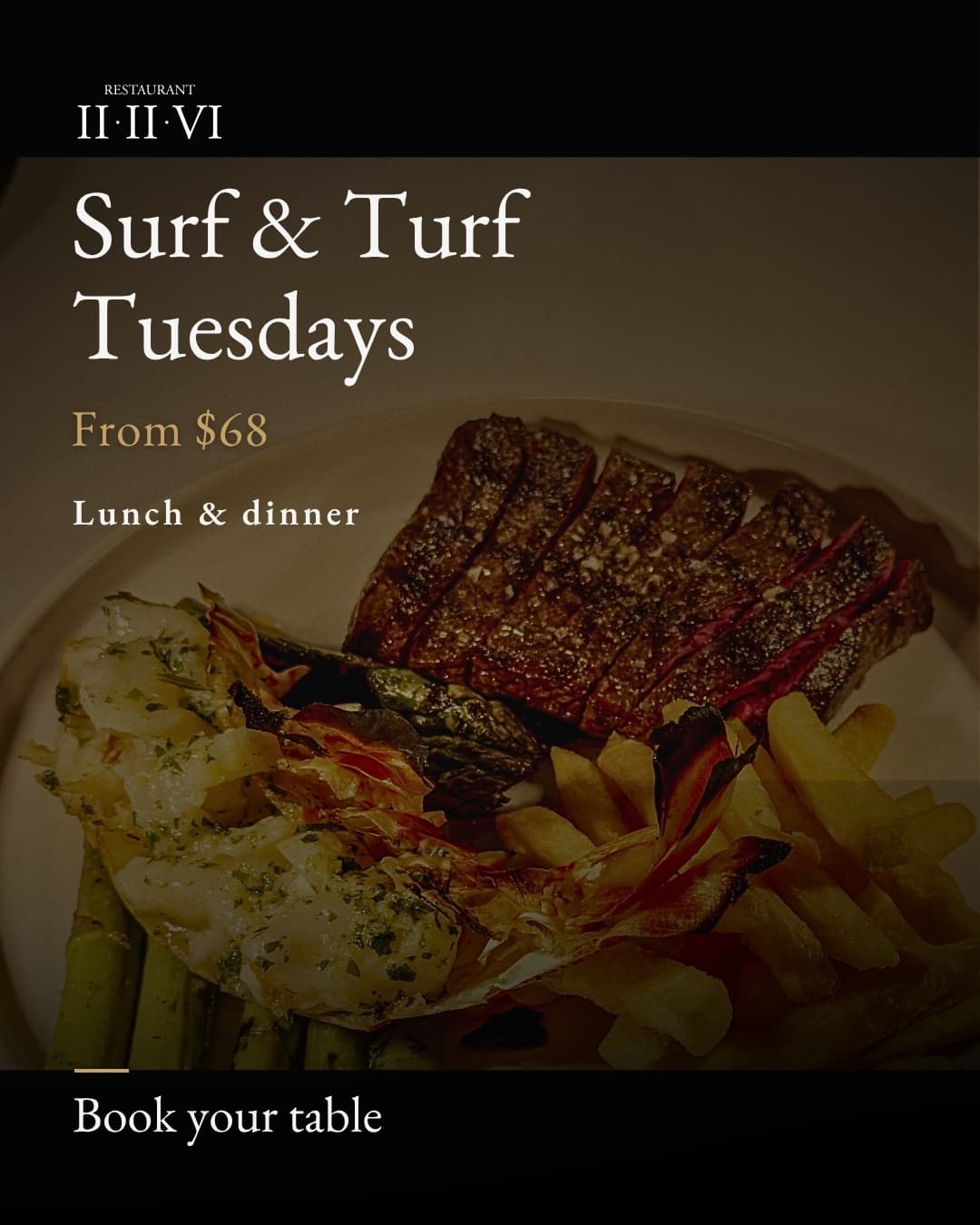 Surf & Turf - Tuesdays